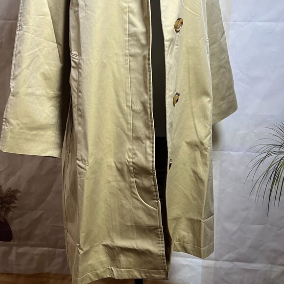 Burberry Yellow Gabardine Camden Car Coat - Picture 7 of 16